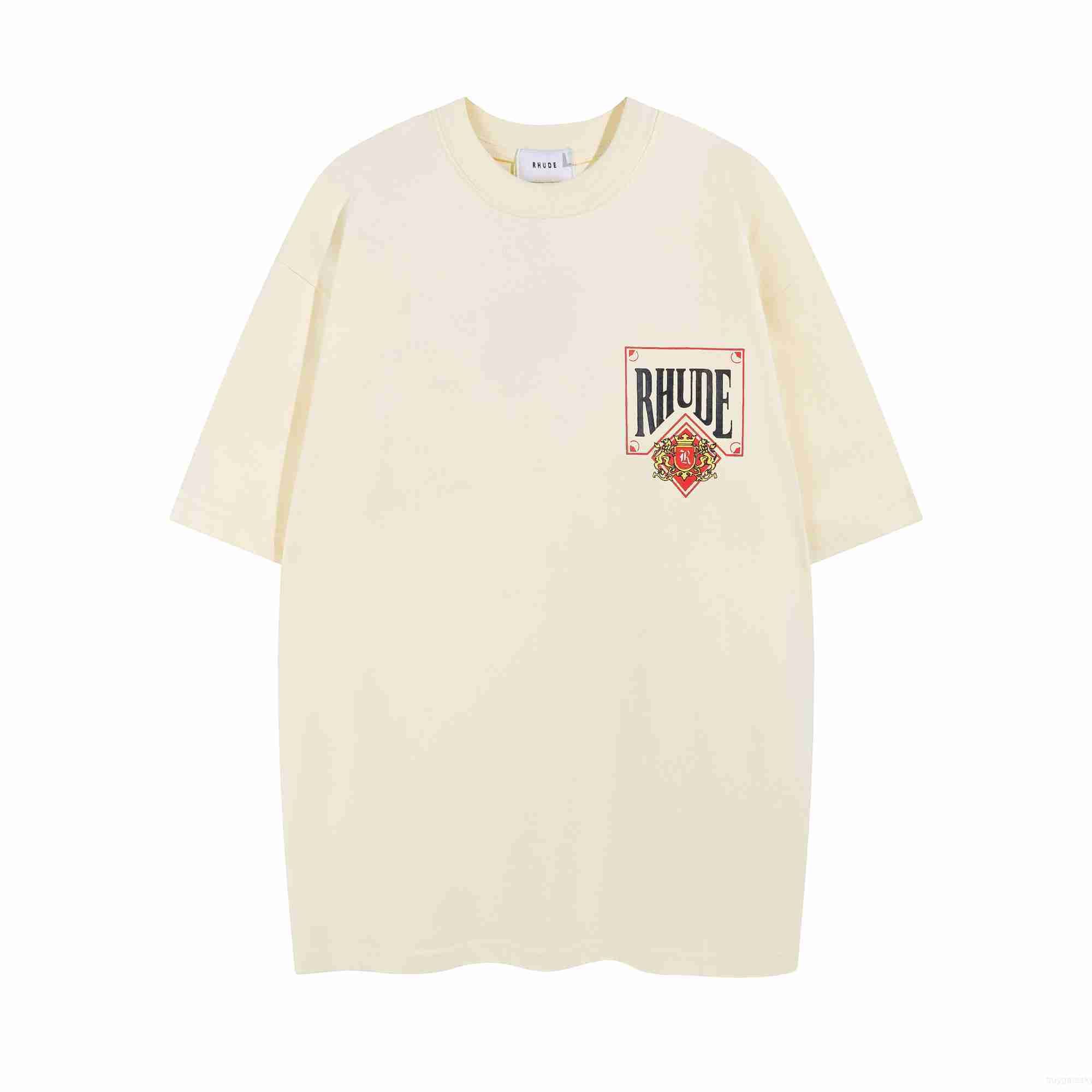 New Rhude Mens And Women T Shirt Letter Printed Graphic Tee Casual Cotton T  Shirt Designer Top Short Sleeve Hip Hop Streetwear S Xl Au2h From  Buygatesky, $23.46