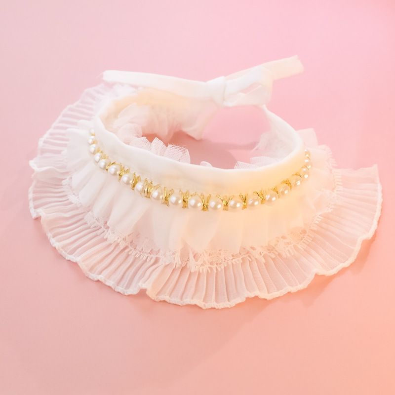 Dentelle perlée unie