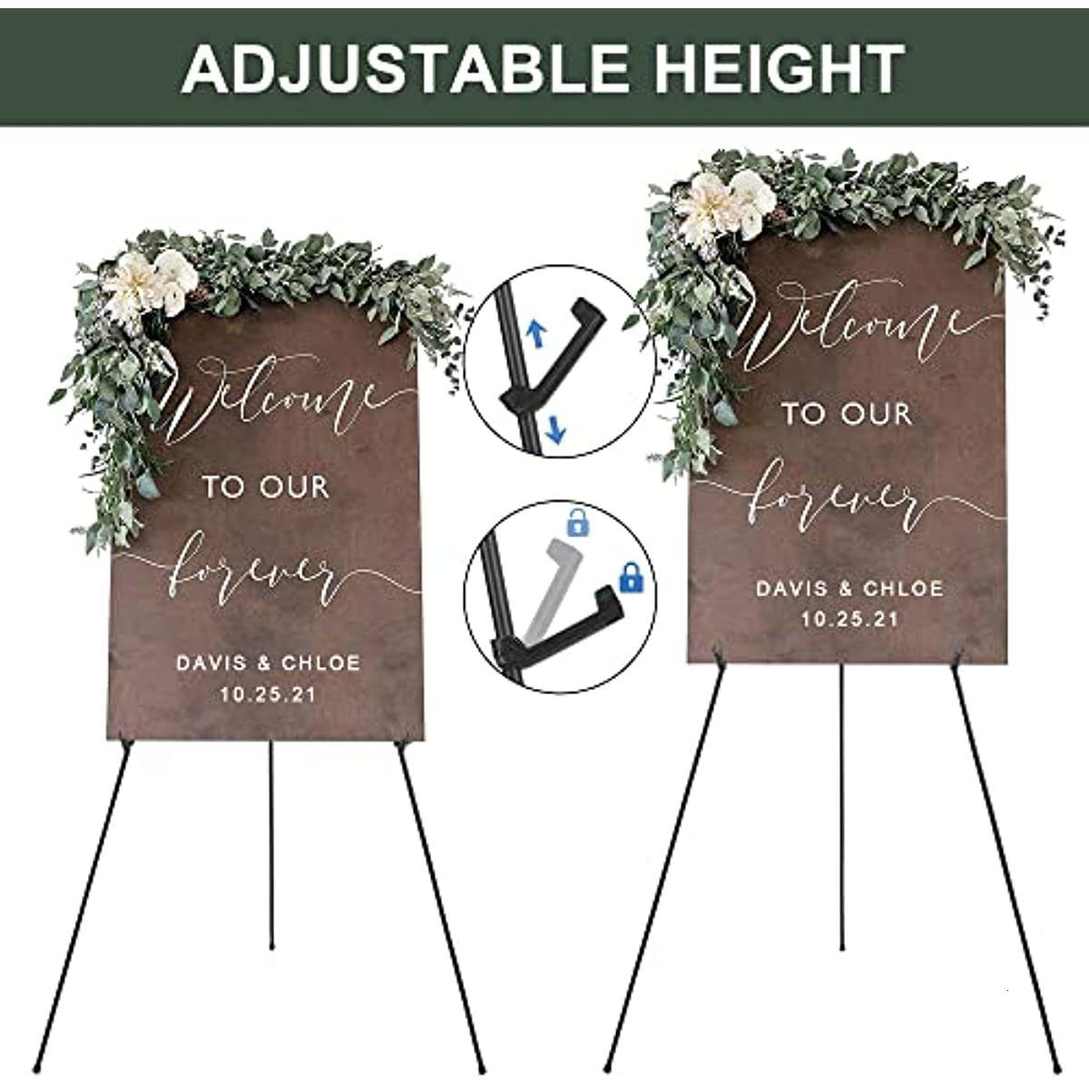 Painting Supplies Easel Stand For Wedding Sign Poster 63 Instant Display  Floor Adjustable Metal Art Black Tripod Collapsible 230706 From Mu007,  $30.39