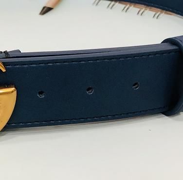 9 Gold buckle+blue leather