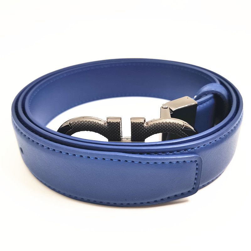 ceinture bleue + boucle noire