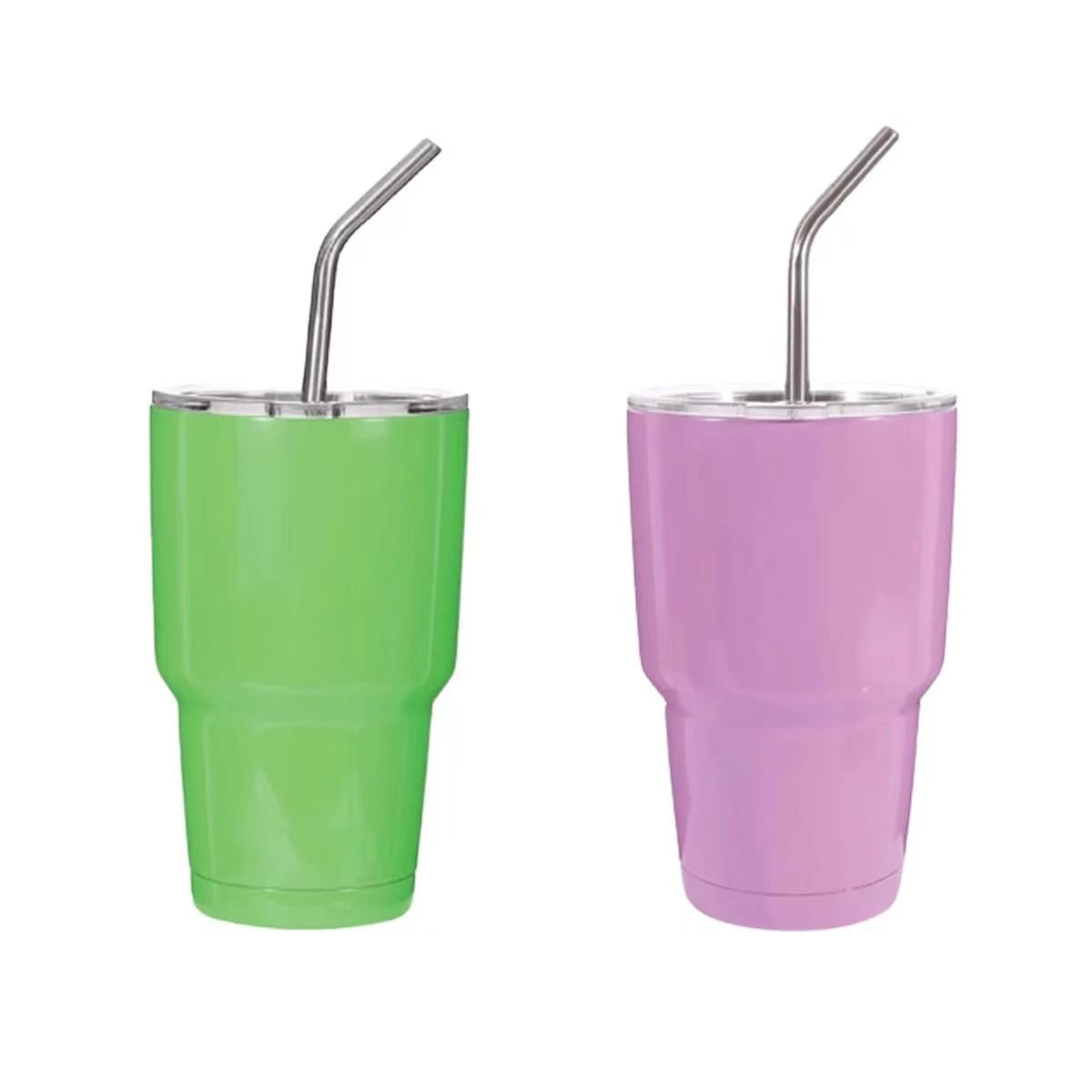 Metal mini 2oz shot glass tumbler with straw lid Wholesale