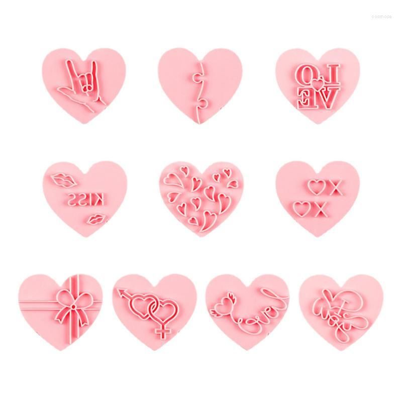  10Pcs Valentine's Day Cookie Cutters Conversation
