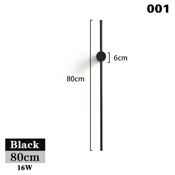 001-Black 80cm White cálido (2700-3500K)