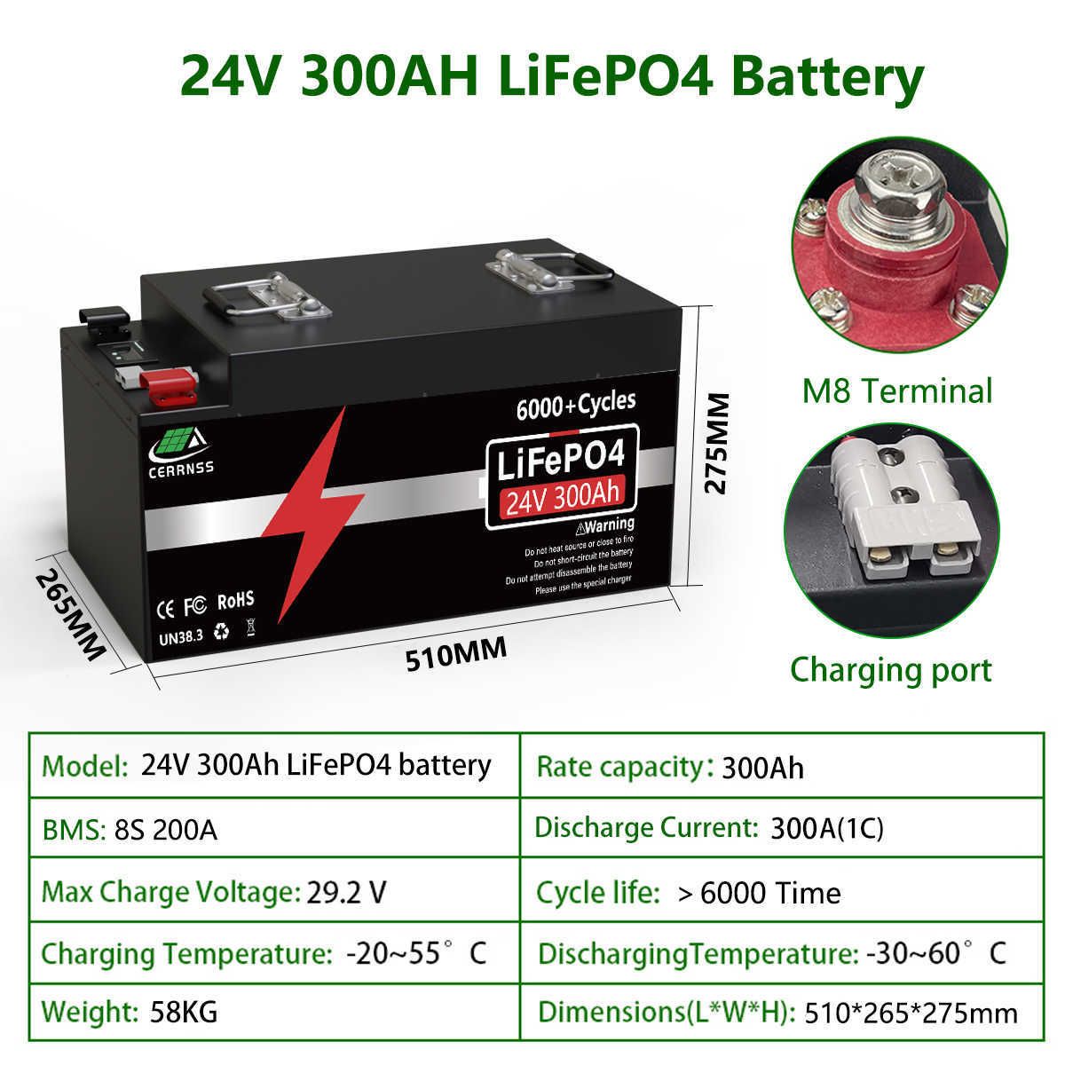 24V 300AH 7680WH