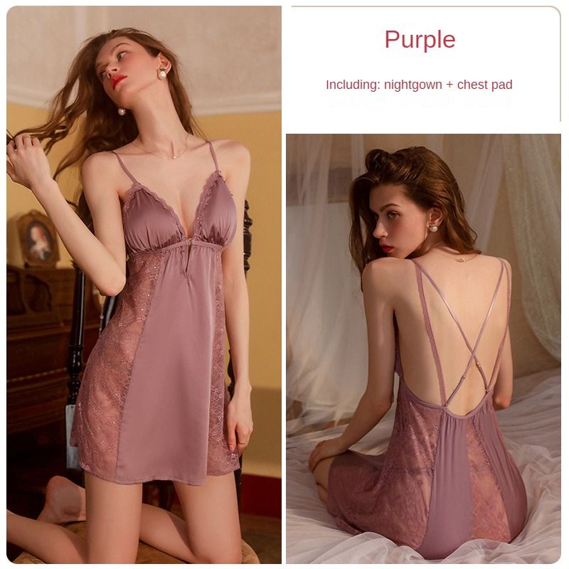 Chemise de nuit violette