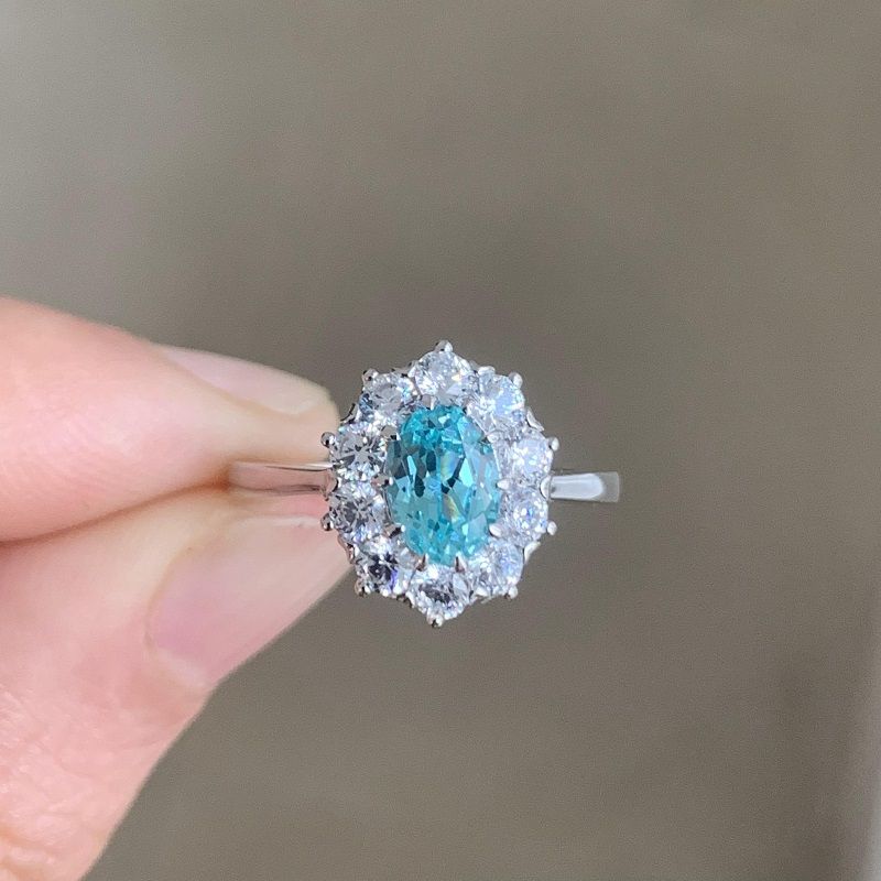 China paraiba Platinum Plated