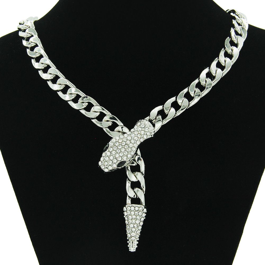 black eye silver necklace