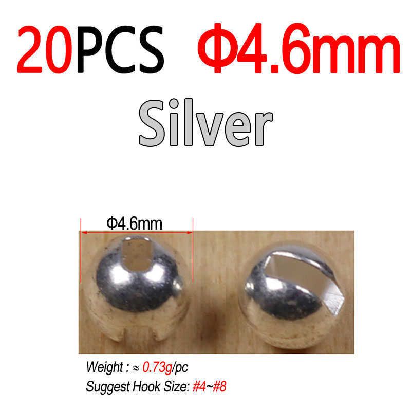 20pcs 4.6mm Silver