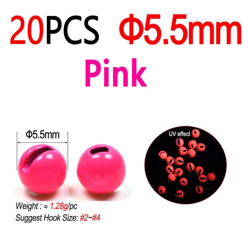 20pcs 5.5mm Pink