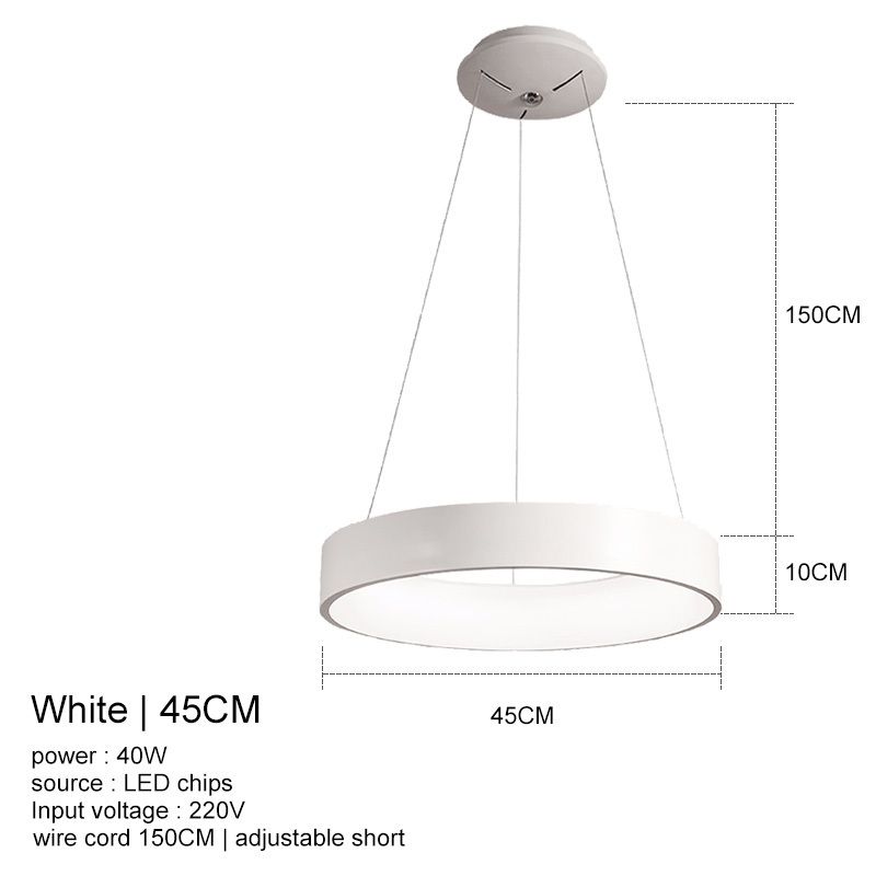 Vit 45cm 40W varmvit ingen remot