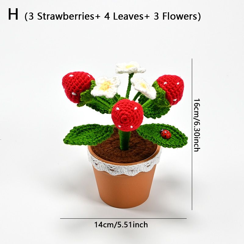 Fragola-h-1 pz (con vaso di fiori)