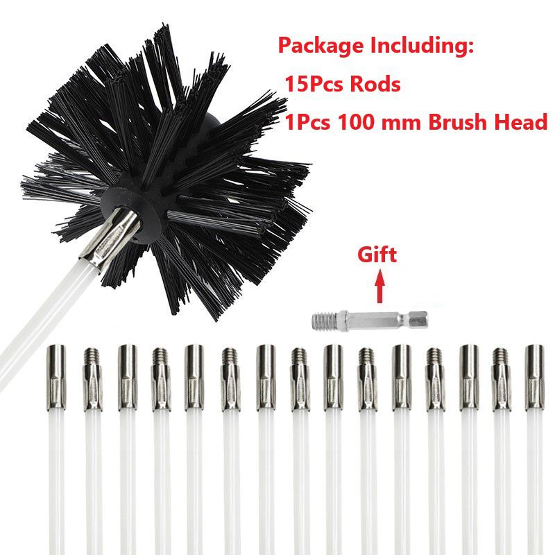 15pcs 410mm Rods-100mm Brush Head