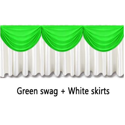 Green Swag White-H75xw600cm