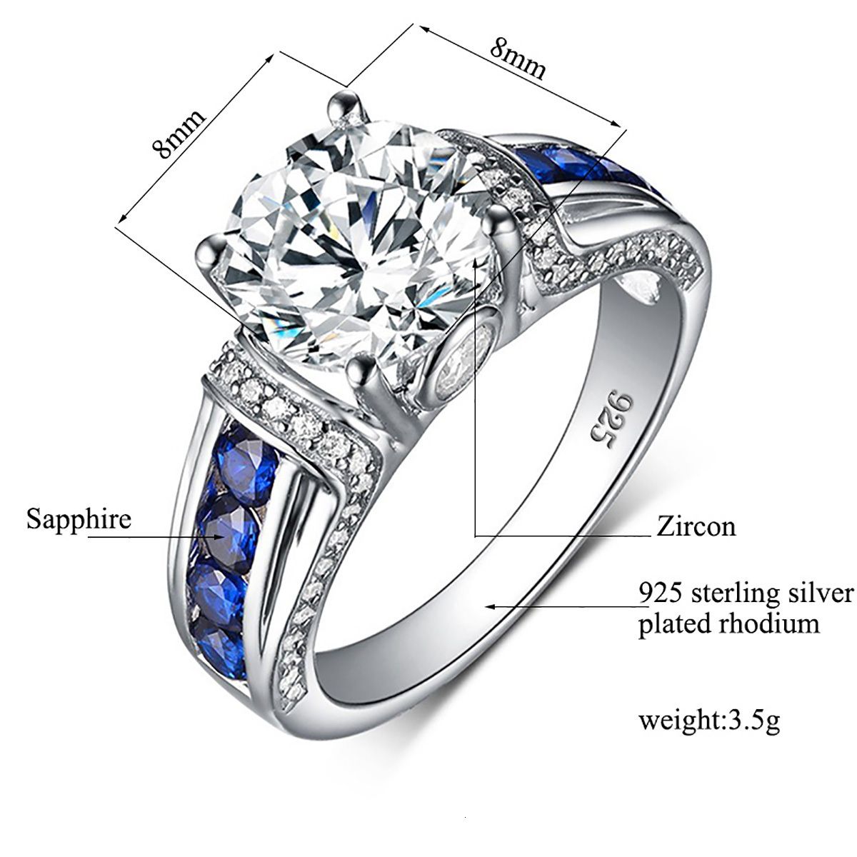 Moissanite Saphir