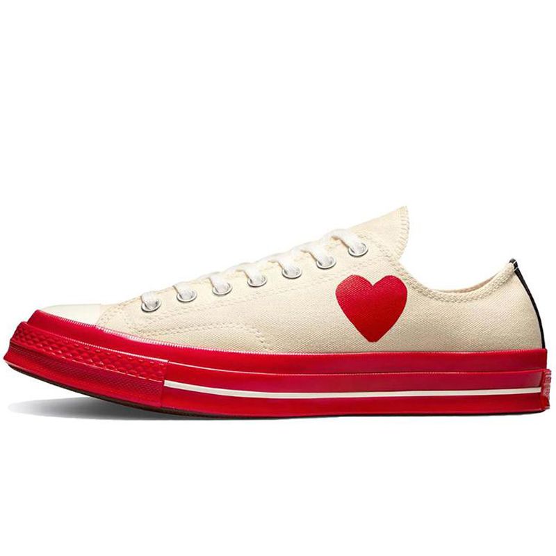 #2 Play Egret Red Midsole Low