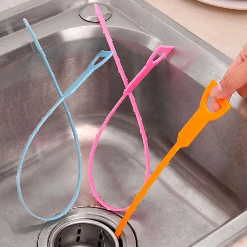 Drain Cleaner Brush - Flexible Thin Long Brush For Clog Free Sinks