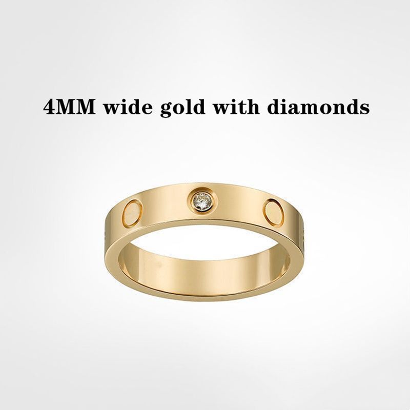 Oro (4 mm) -3 diamanti