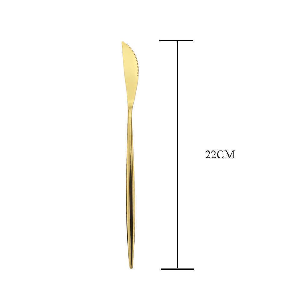 gold dinner knife