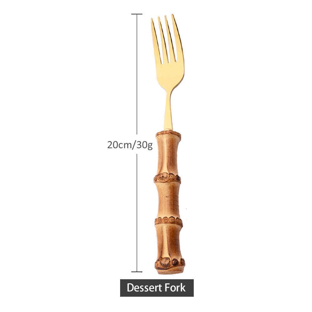 gold dessert fork