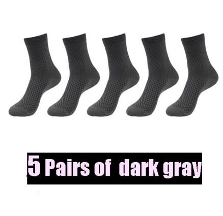 5pairs donkergrijs