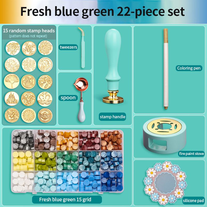 22pcs Blue Green