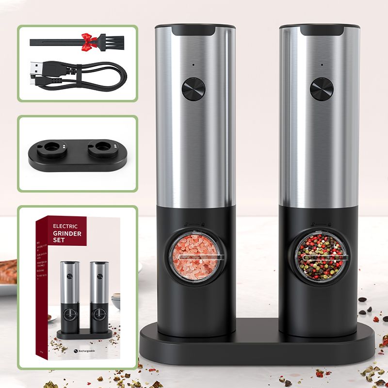 1pc Black Battery Powered Pepper Grinder, Electric Salt Mill With  Adjustable Coarseness, Perfect For Home Kitchen Dining Restaurant Cooking  Western Food