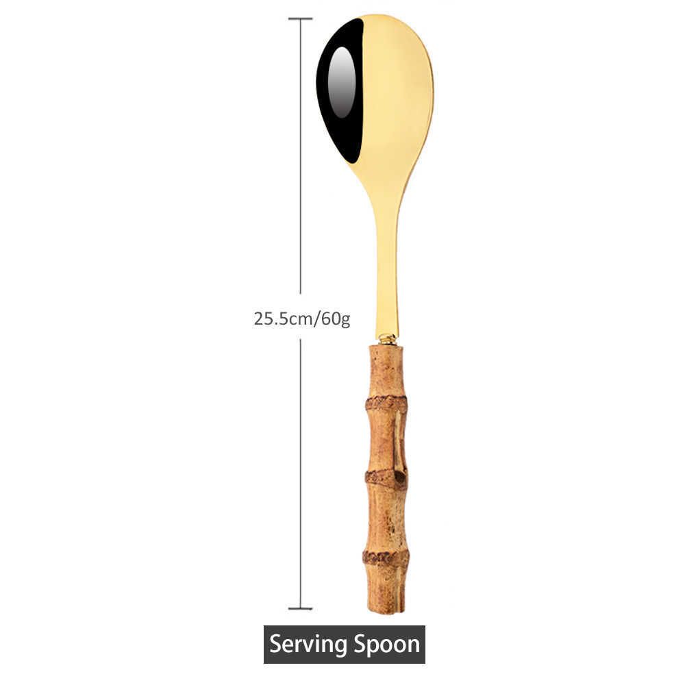 gold serving spoon