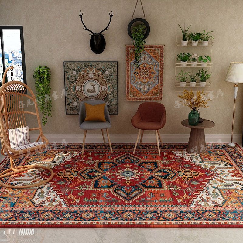 Carpet American Retro Living Room Decoration Minimalist Bedside Rugs For  Bedroom Large Area NonSlip Mat Washable Lounge Rug 230711 From Lu008,  $192.91