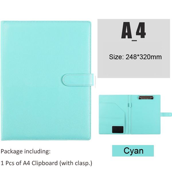 A4 Cyan Metal Clip