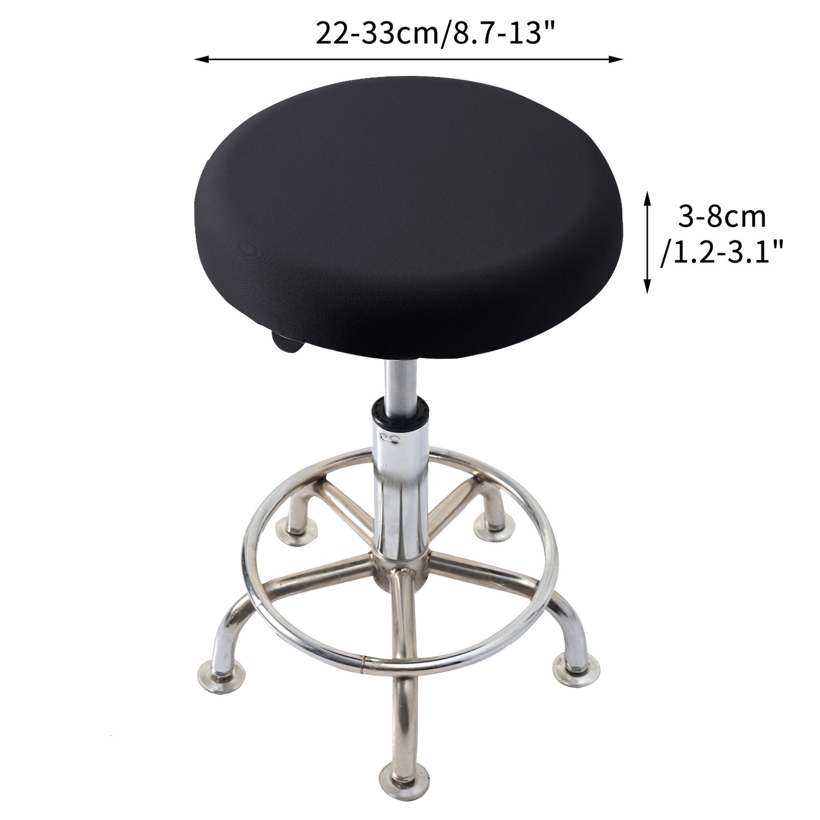 Stool Cover Black-Back Length 80-88cm