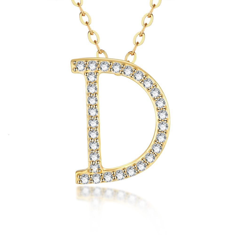 Letter d-with 925 Necklace