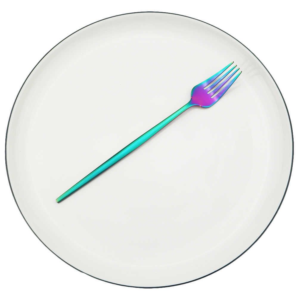 rainbow dessert fork