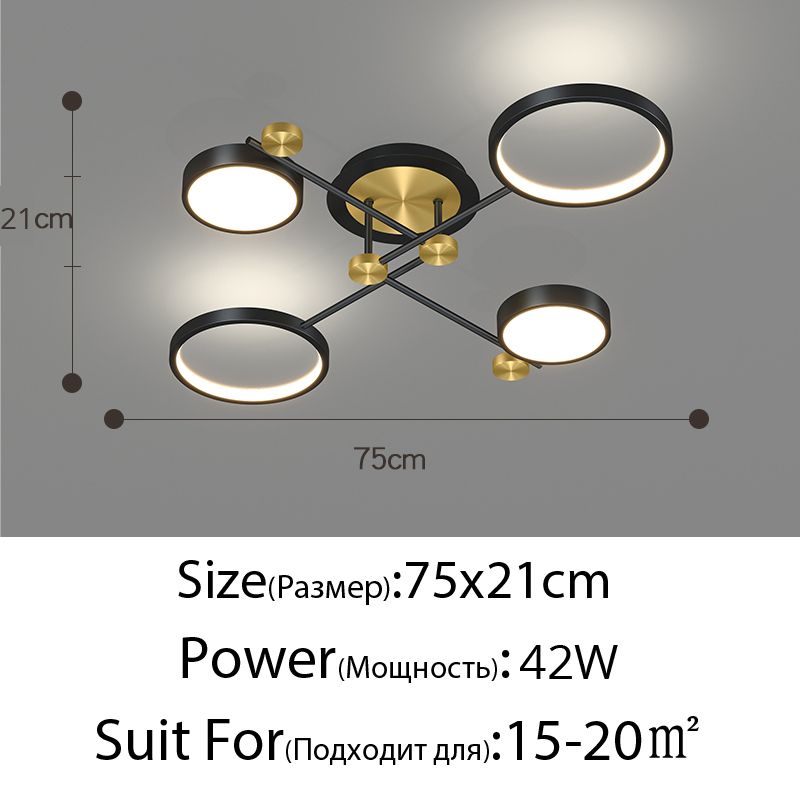 4 Köpfe, schwarz. Warmes und kaltes Licht