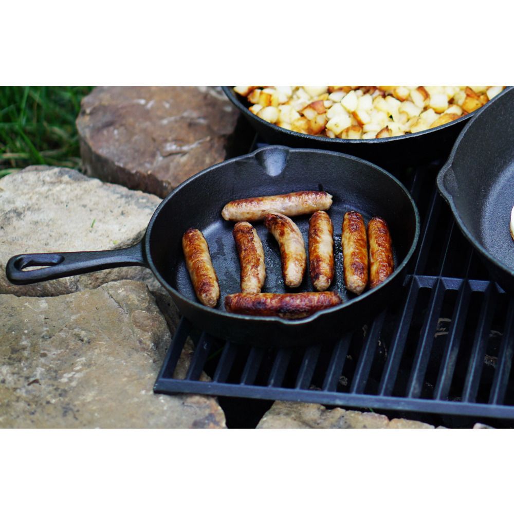 Ozark Trail Pre-Seasoned 15 Cast Iron Skillet with Handle and Lips