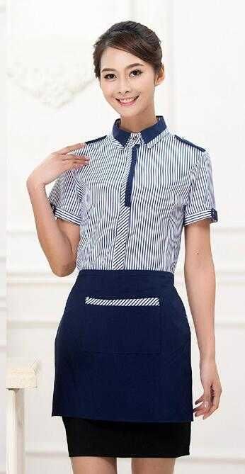 Femmes Blue Stripe-L