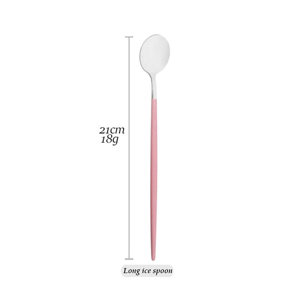 1p black long spoon