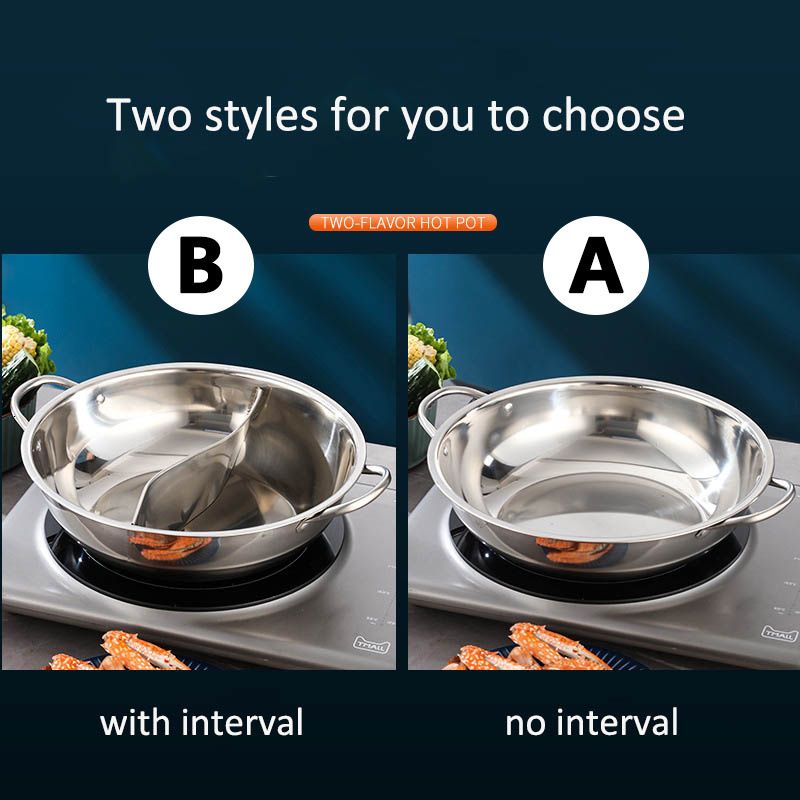 Soup Stock Pots Chinese Pot With Lid Thicken Stainless Steel 2 In 1 Divided  Pot Kitchen Cooking Pan Cover Gas Stove Induction Cooker 230711 From Jin10,  $17.35