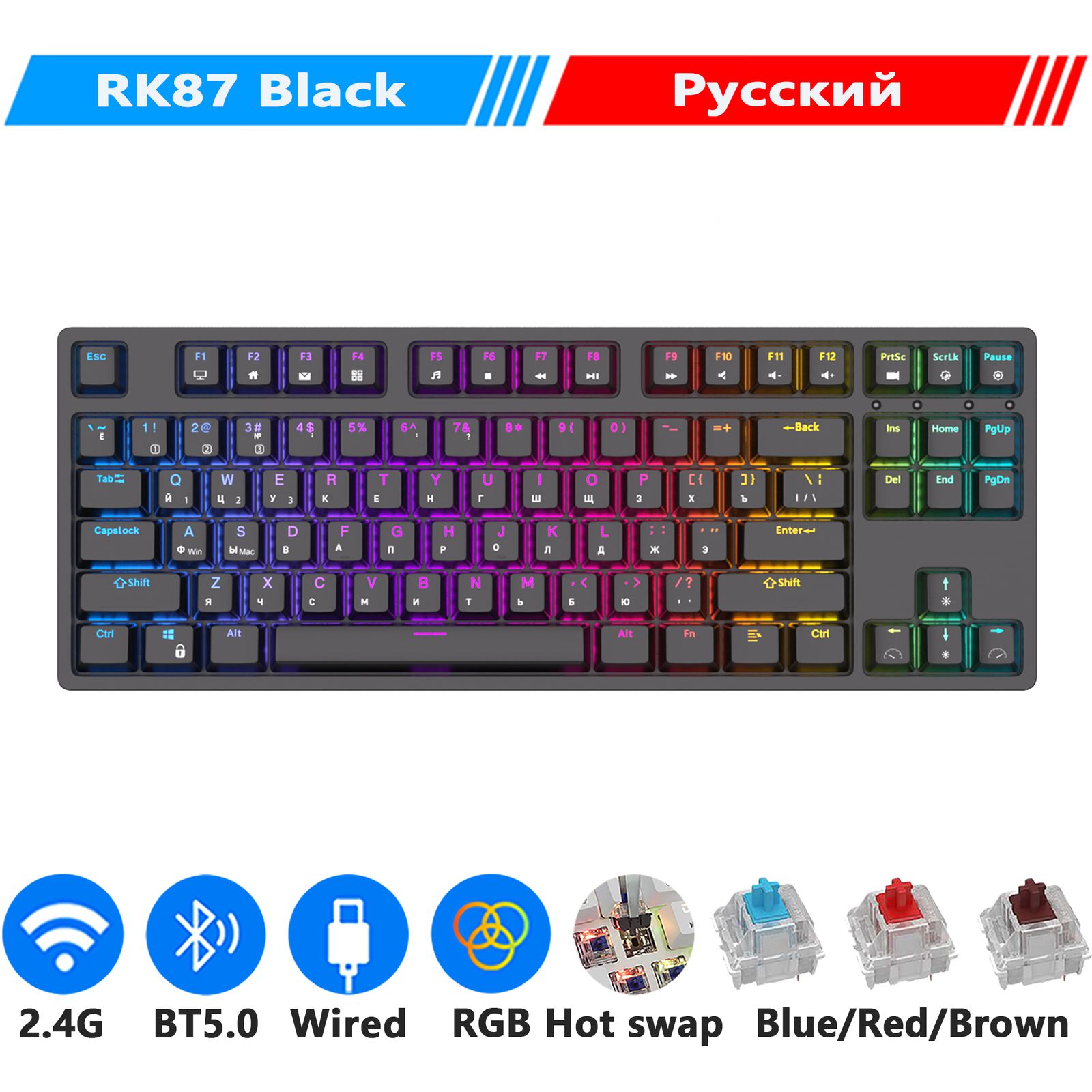 Rysk Black-Rk Blue Switch