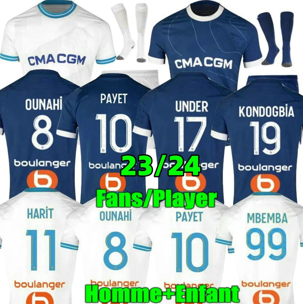 23 24 Maillot ALEXIS MarseilleS Camisetas De Fútbol CUISANCE GUENDOUZI  Domicilio 30 Aniversario PAYET CAUSS Camisetas De Fútbol Hombres Niños  VERETOUT Bajo NUNO Por Zzccyjr, 9,95 € DHgate