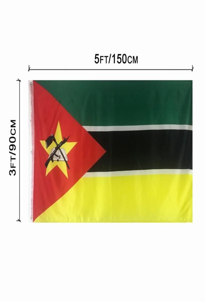モザンビーク国旗 3x5FT 150x90cm ポリエステル印刷屋内屋外吊り下げ販売国旗真鍮グロメット付き1408635を￥1,448 DHgate