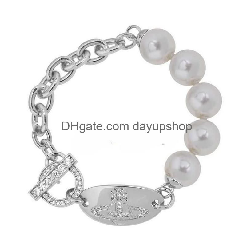 Silver Oval Pearl Bracelet