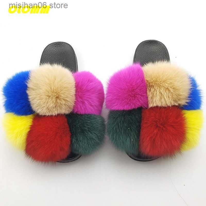 real fox fur slide