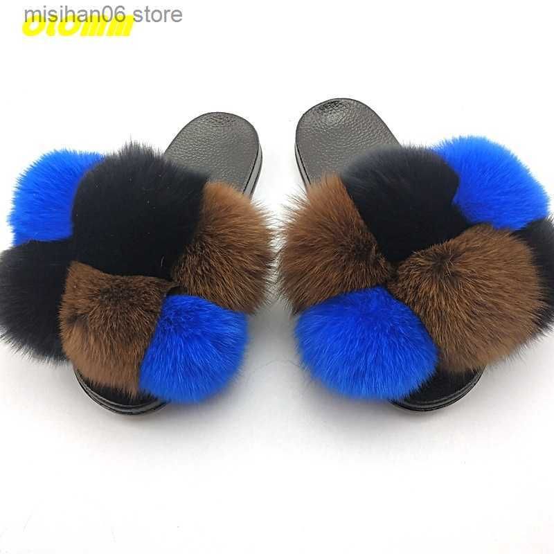 real fox fur slide