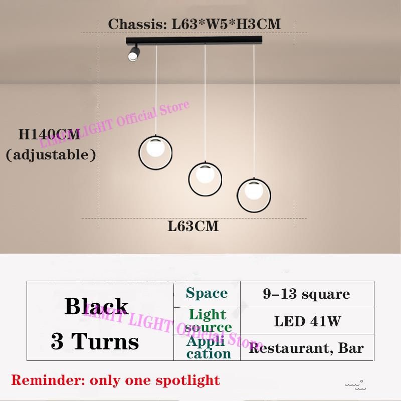 Black -3 laps-L63CM Warm light