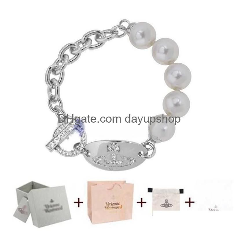 Silver Oval Pearl Bracelet+Set