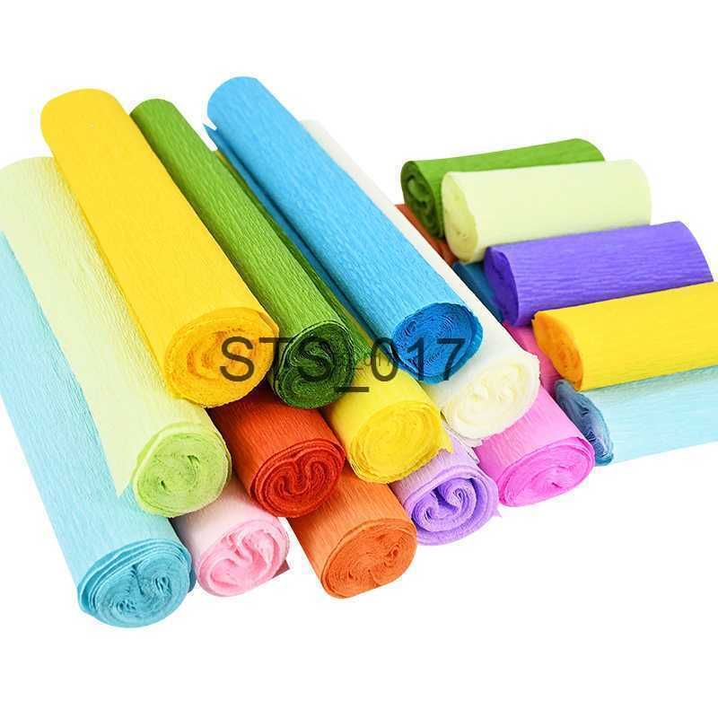 Gift Wrap 10/25/50cmx250cm Colored Crepe Paper Roll Origami Crinkled Paper  DIY Fake Flowers Decoration Gift Wrapping Scrapbook Crfats X0712 From  Sts_017, $1.76