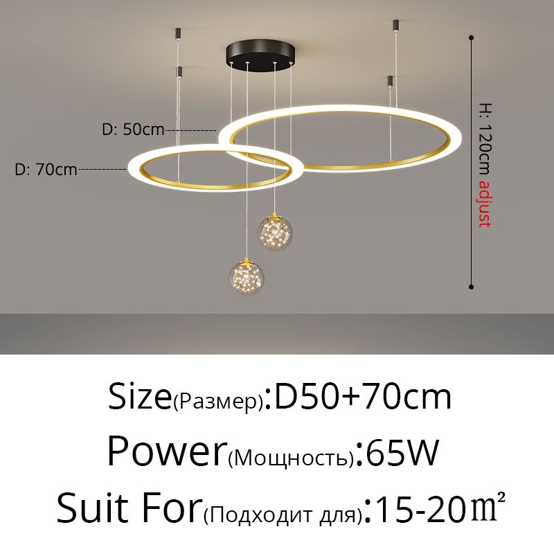 Guld D 50 70cm 3 färger ingen fjärrkontroll