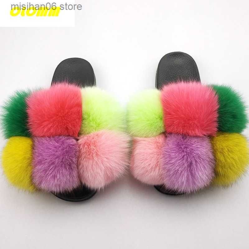 real fox fur slide