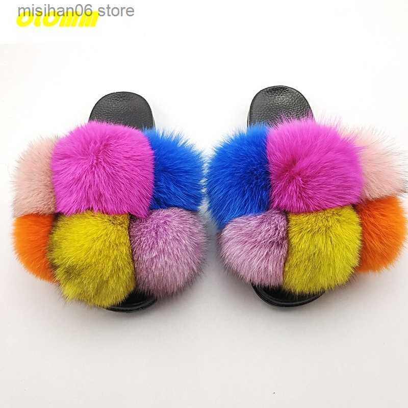 real fox fur slide